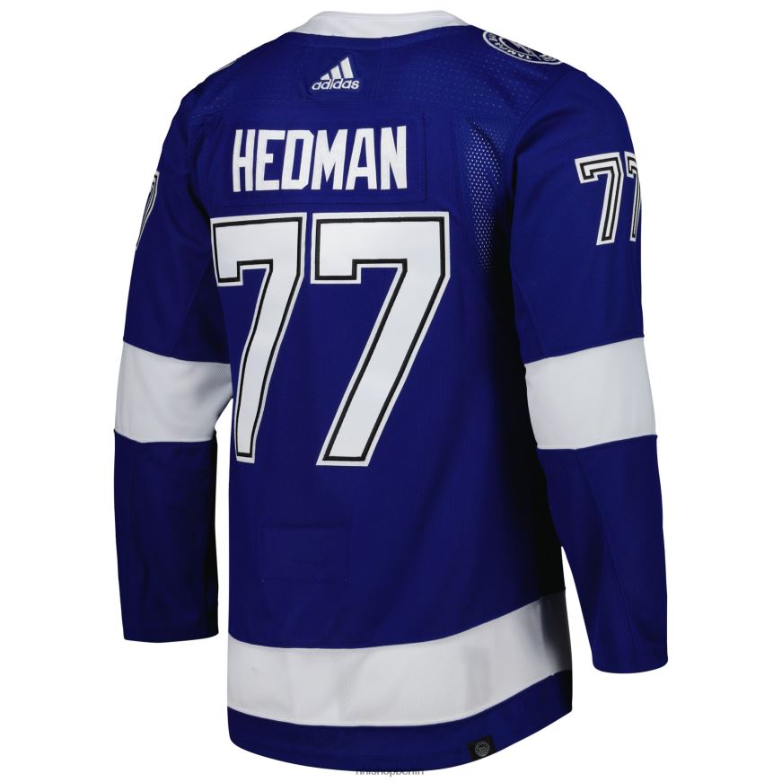 Männer NHL Tampa Bay Lightning Victor Hedman Adidas Blue Home Primegreen Authentisches Pro-Spieler-Trikot Kleidung BF680T1030