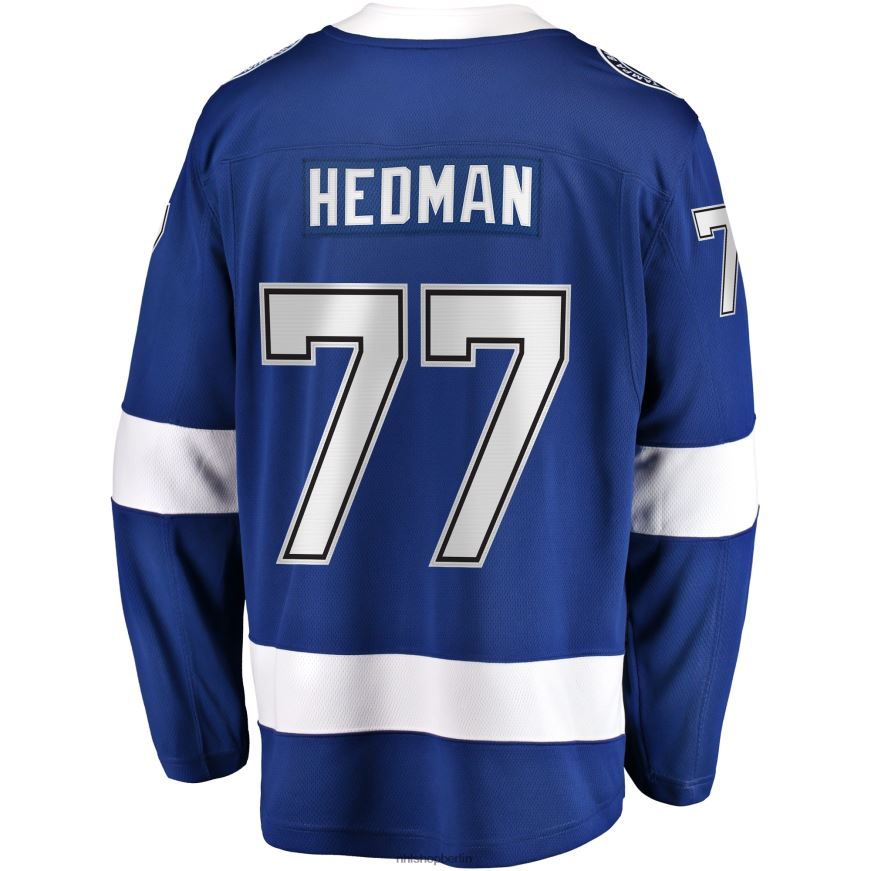 Männer NHL Tampa Bay Lightning Victor Hedman Fanatics Branded Blue Home Premier Breakaway Player Jersey Kleidung BF680T616