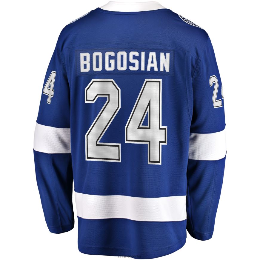 Männer NHL Tampa Bay Lightning Zach Bogosian Fanatics-gebrandetes blaues Home-Breakaway-Spielertrikot Kleidung BF680T1732