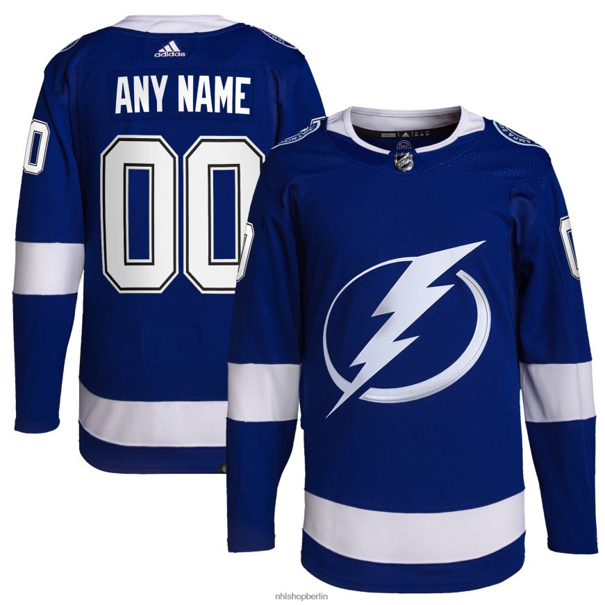 Männer NHL Tampa Bay Lightning adidas Royal Home Primegreen Authentic Pro Custom Trikot Kleidung BF680T2364