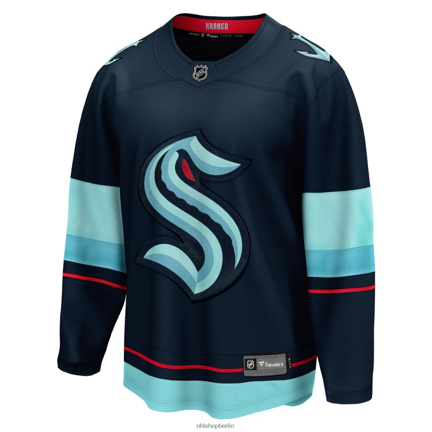 Männer NHL Tiefseeblaues Breakaway-Heimtrikot mit Fanatics-Logo von Seattle Kraken Kleidung BF680T103