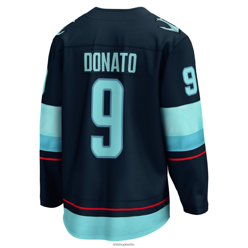 Männer NHL Tiefseeblaues Breakaway-Heimtrikot mit Fanatics-Logo von Seattle Kraken Ryan Donato Kleidung BF680T1702