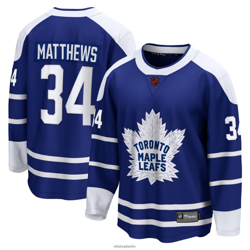 Männer NHL Toronto Maple Leafs Auston Matthews Fanatics Branded Royal Special Edition 20 Breakaway-Spielertrikot Kleidung BF680T1016