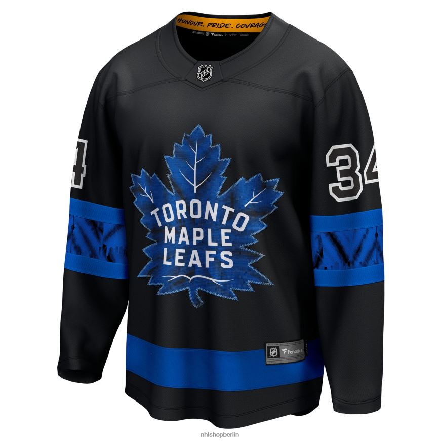 Männer NHL Toronto Maple Leafs Auston Matthews Fanatics gebrandetes schwarzes Alternative Premier Breakaway Wende-Spielertrikot Kleidung BF680T36