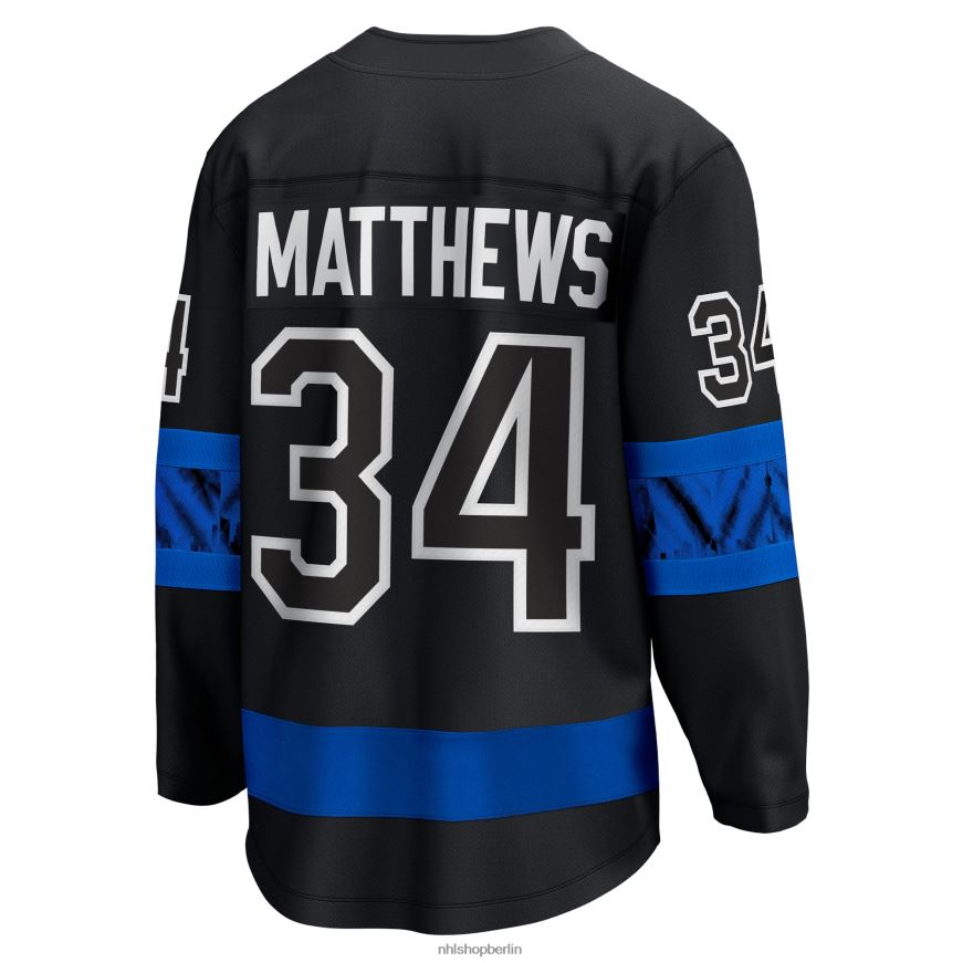 Männer NHL Toronto Maple Leafs Auston Matthews Fanatics gebrandetes schwarzes Alternative Premier Breakaway Wende-Spielertrikot Kleidung BF680T36