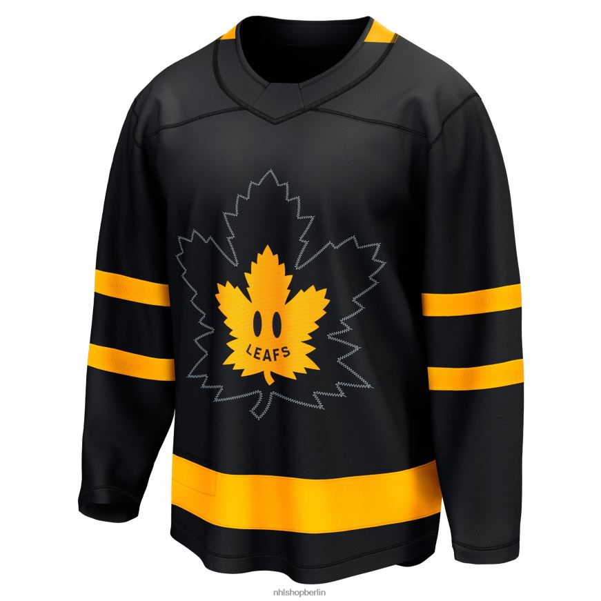 Männer NHL Toronto Maple Leafs Auston Matthews Fanatics gebrandetes schwarzes Alternative Premier Breakaway Wende-Spielertrikot Kleidung BF680T36