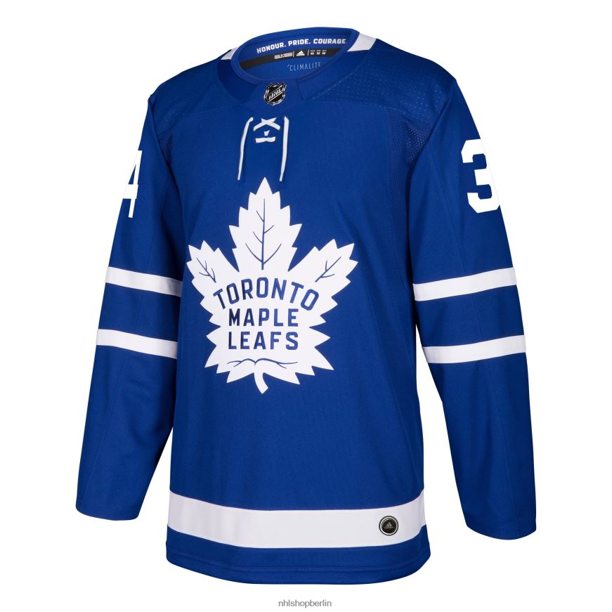 Männer NHL Toronto Maple Leafs Auston Matthews adidas blaues authentisches Spielertrikot Kleidung BF680T1345