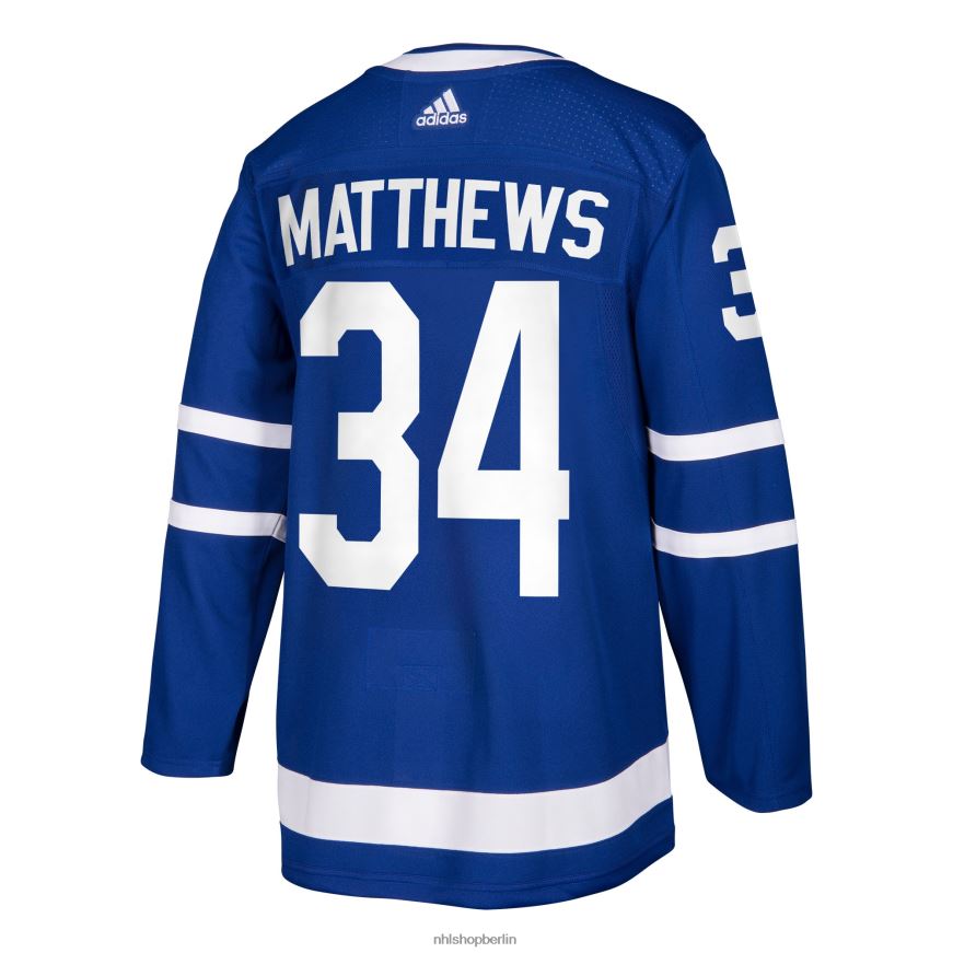 Männer NHL Toronto Maple Leafs Auston Matthews adidas blaues authentisches Spielertrikot Kleidung BF680T1345