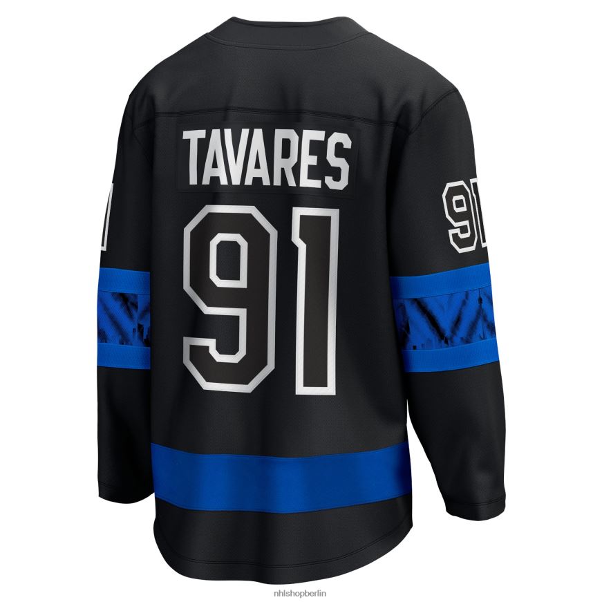 Männer NHL Toronto Maple Leafs John Tavares Fanatics gebrandetes schwarzes Alternative Premier Breakaway Wende-Spielertrikot Kleidung BF680T396