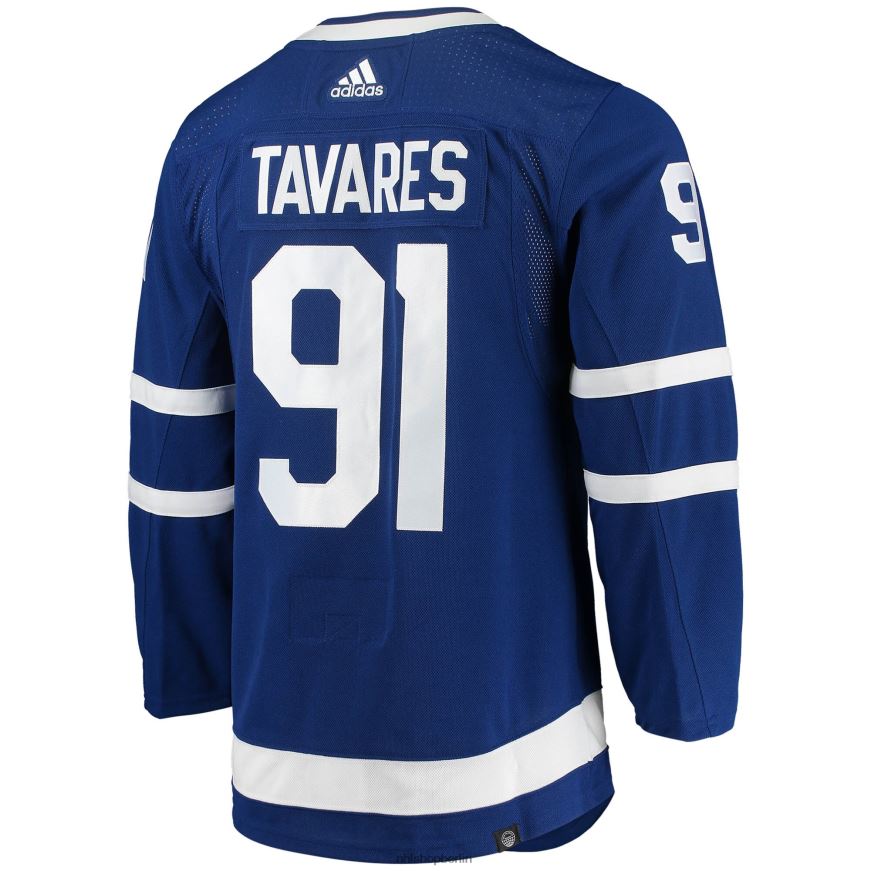 Männer NHL Toronto Maple Leafs John Tavares adidas Blue Home Captain Patch Primegreen Authentisches Profispieler-Trikot Kleidung BF680T1522