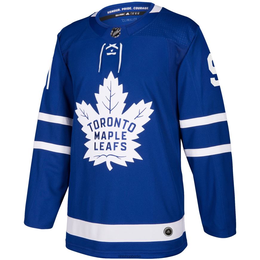 Männer NHL Toronto Maple Leafs John Tavares adidas blaues authentisches Heimspielertrikot Kleidung BF680T1191