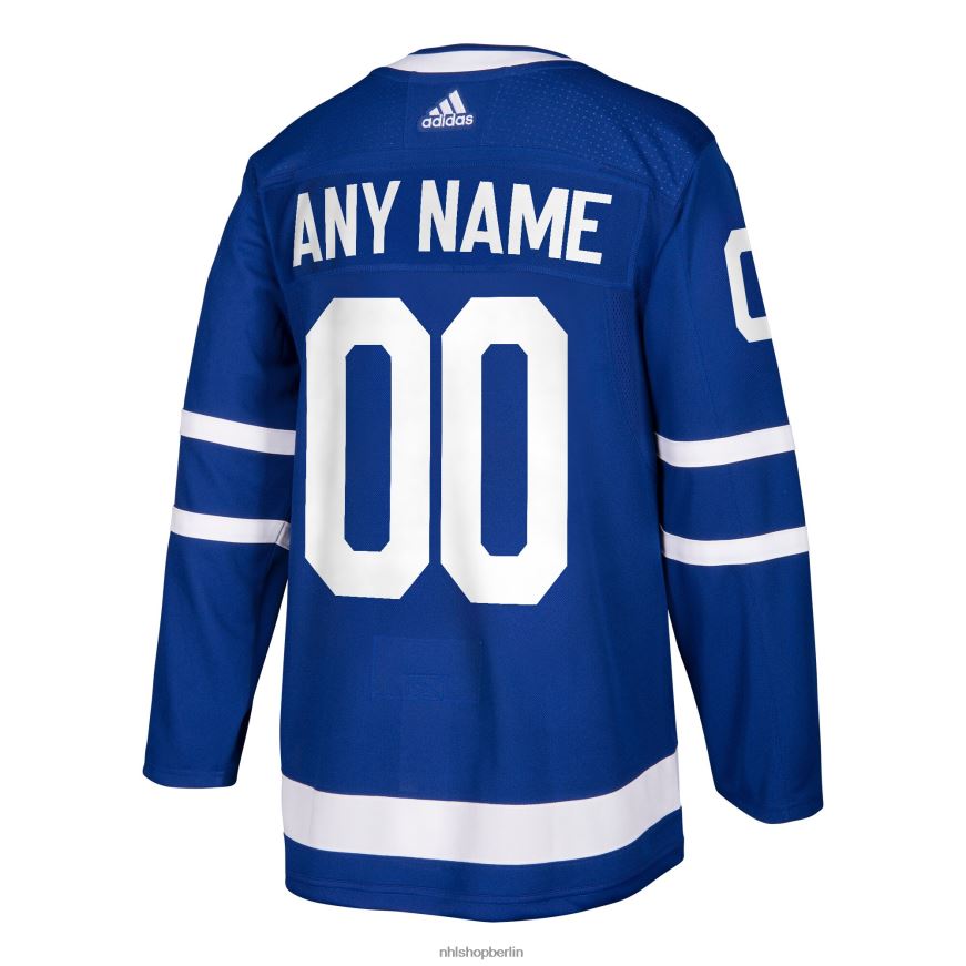 Männer NHL Toronto Maple Leafs adidas blaues authentisches individuelles Trikot Kleidung BF680T1996