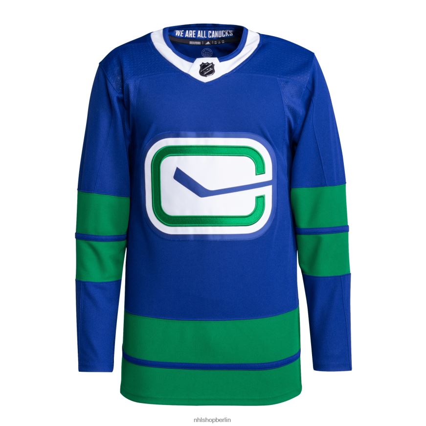 Männer NHL Vancouver Canucks Adidas Blau Alternative Primegreen Authentic Pro Blank Trikot Kleidung BF680T1370