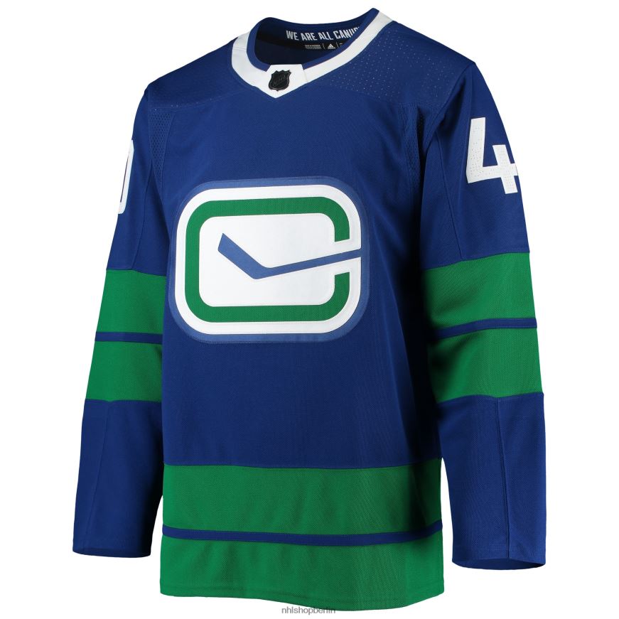 Männer NHL Vancouver Canucks Elias Pettersson Adidas Blau 2020/21 authentisches alternatives Spielertrikot Kleidung BF680T1804