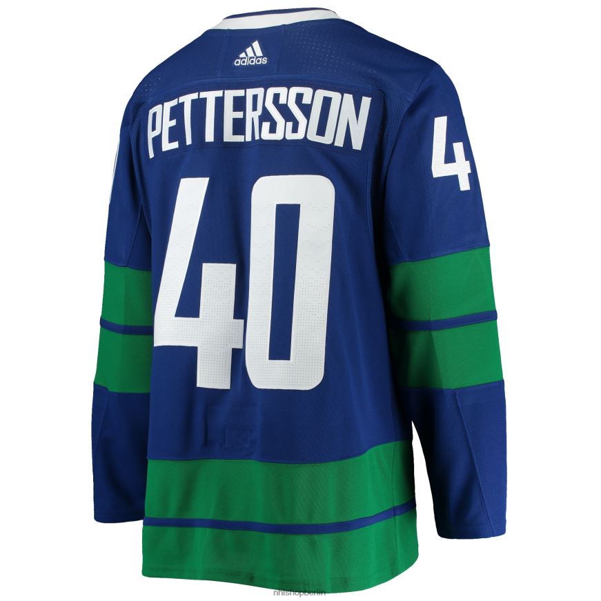 Männer NHL Vancouver Canucks Elias Pettersson Adidas Blau 2020/21 authentisches alternatives Spielertrikot Kleidung BF680T1804