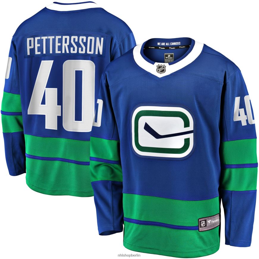 Männer NHL Vancouver Canucks Elias Pettersson Fanatics Branded Royal 2019/20 Alternatives Premier Breakaway-Spielertrikot Kleidung BF680T1920