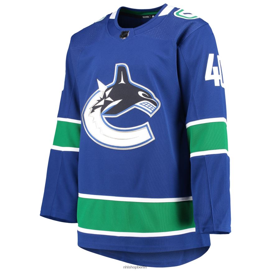 Männer NHL Vancouver Canucks Elias Pettersson adidas blaues 2020/21 authentisches Heimspielertrikot Kleidung BF680T1963