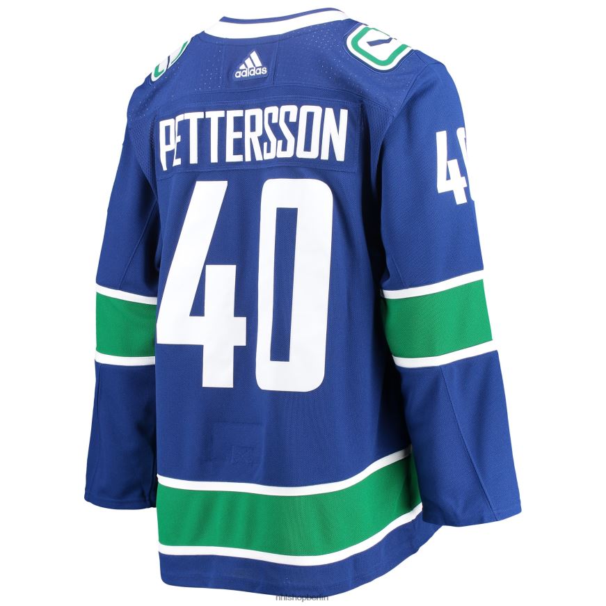 Männer NHL Vancouver Canucks Elias Pettersson adidas blaues 2020/21 authentisches Heimspielertrikot Kleidung BF680T1963