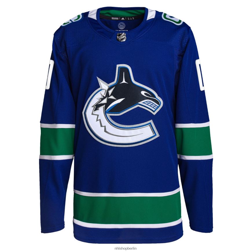 Männer NHL Vancouver Canucks adidas Royal Home Primegreen Authentic Pro Custom Trikot Kleidung BF680T2008