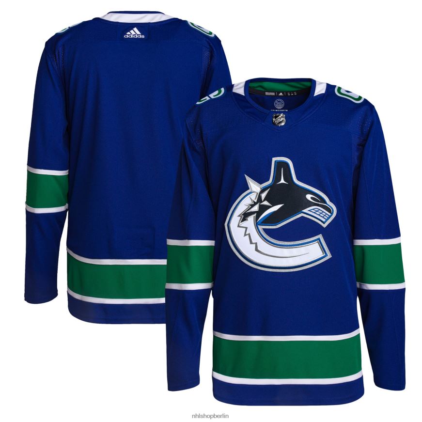 Männer NHL Vancouver Canucks adidas Royal Home Primegreen authentisches Pro-Trikot Kleidung BF680T1235