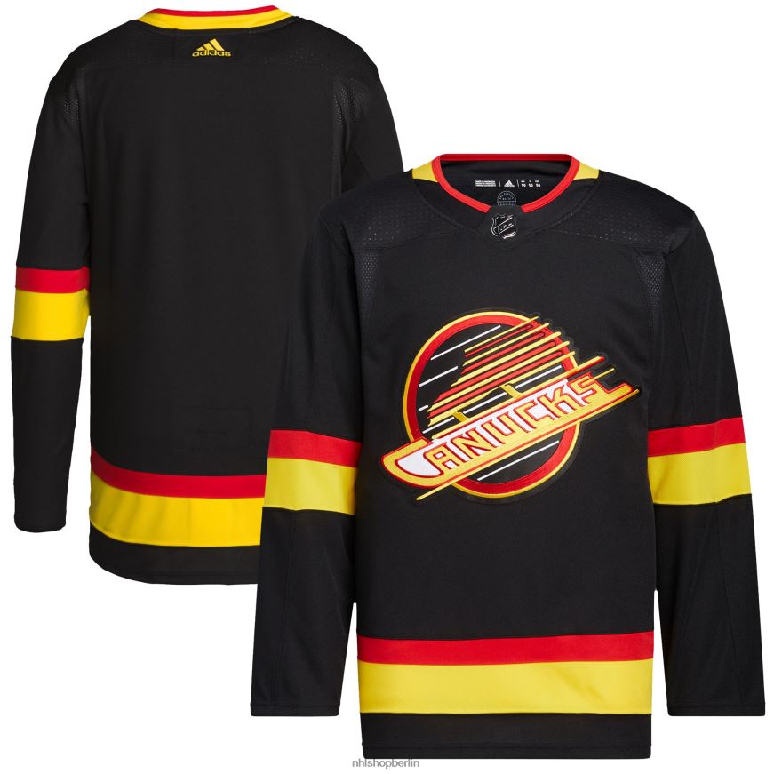 Männer NHL Vancouver Canucks adidas schwarzes Retro-Primegreen-Authentic-Pro-Blank-Trikot Kleidung BF680T1114