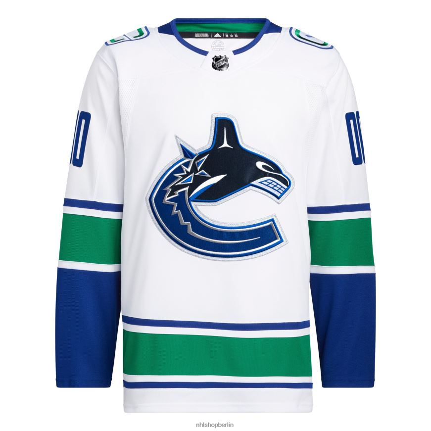 Männer NHL Vancouver Canucks adidas weißes Away Primegreen Authentic Pro Custom-Trikot Kleidung BF680T2079