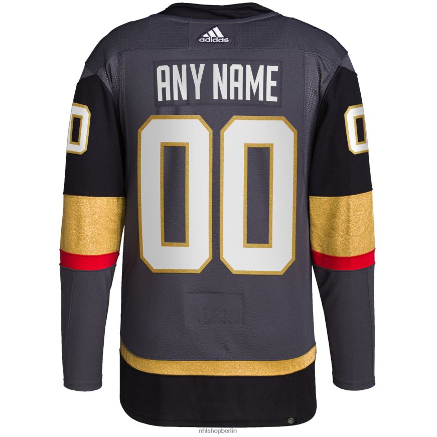 Männer NHL Vegas Golden Knights Adidas Grau Alternative Authentic Pro Custom Trikot Kleidung BF680T2385