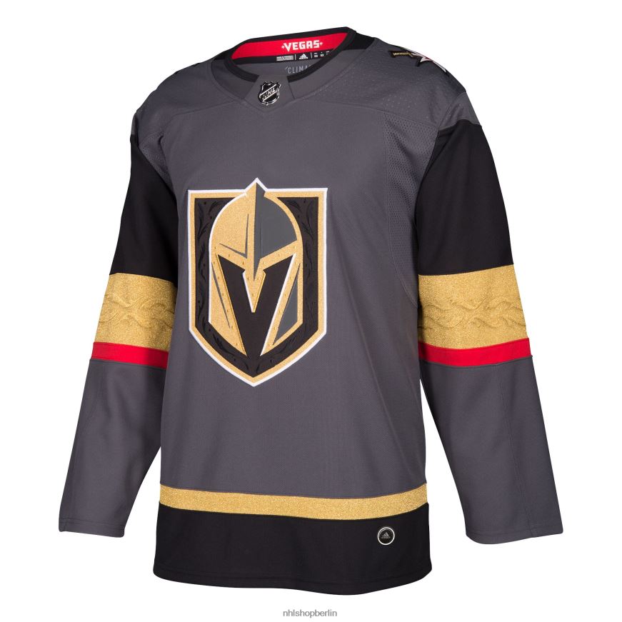 Männer NHL Vegas Golden Knights Adidas Grau Alternative authentisches leeres Trikot Kleidung BF680T613