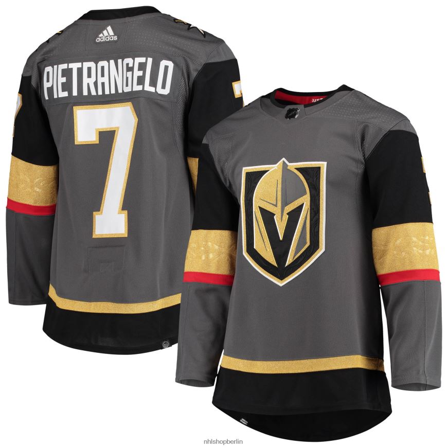 Männer NHL Vegas Golden Knights Alex Pietrangelo Adidas Grau Alternative Primegreen Authentisches Pro-Spieler-Trikot Kleidung BF680T899