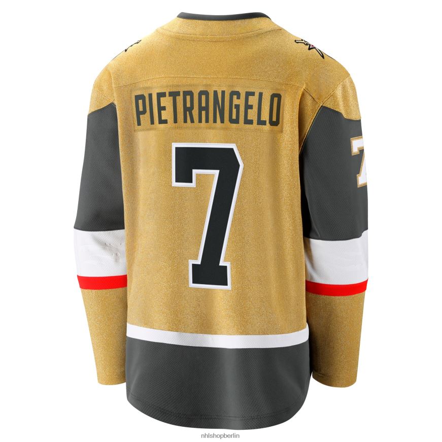 Männer NHL Vegas Golden Knights Alex Pietrangelo Fanatics Branded Gold Alternative Premier Breakaway Player-Trikot Kleidung BF680T2420