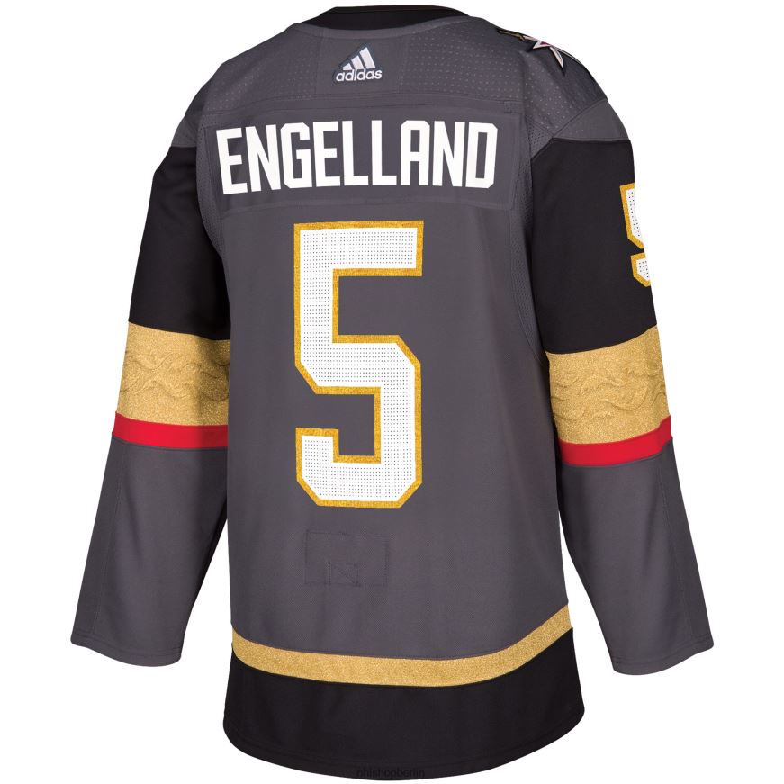 Männer NHL Vegas Golden Knights Deryk Engelland adidas graues alternatives authentisches Spielertrikot Kleidung BF680T1791