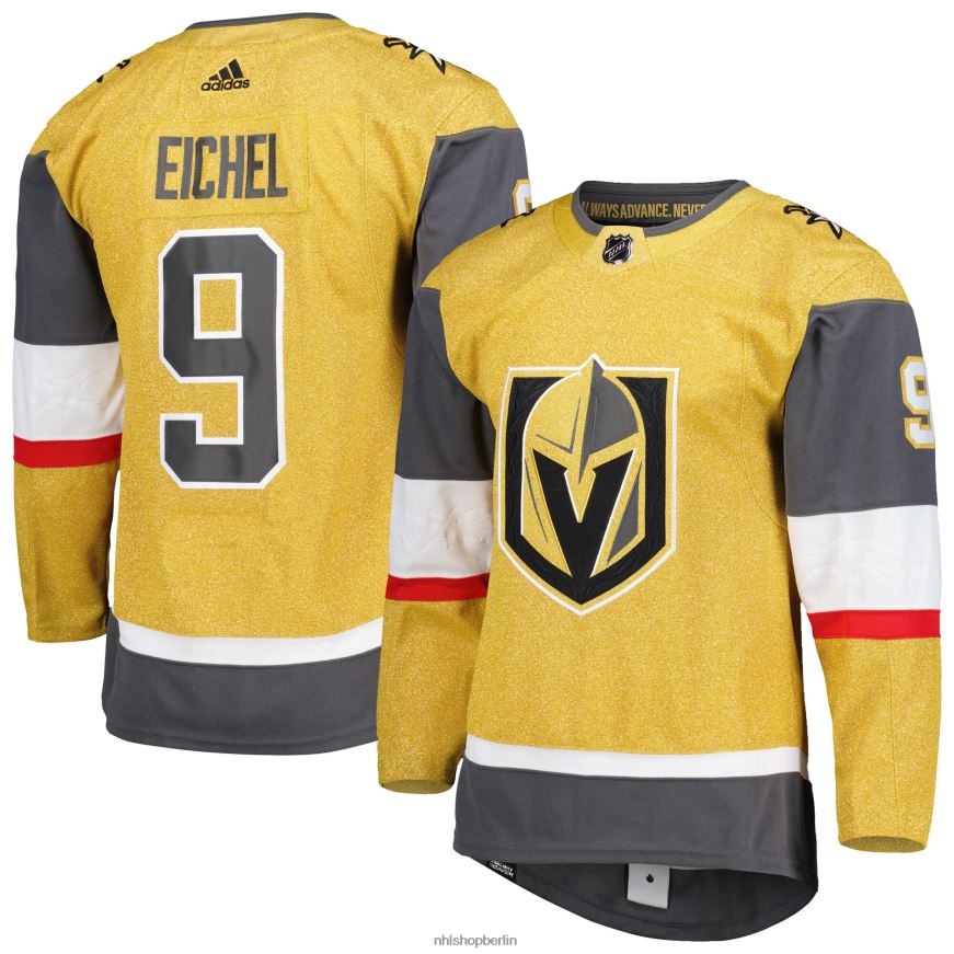 Männer NHL Vegas Golden Knights Jack Eichel Adidas Gold Primegreen Authentic Pro Alternate Player Trikot Kleidung BF680T669