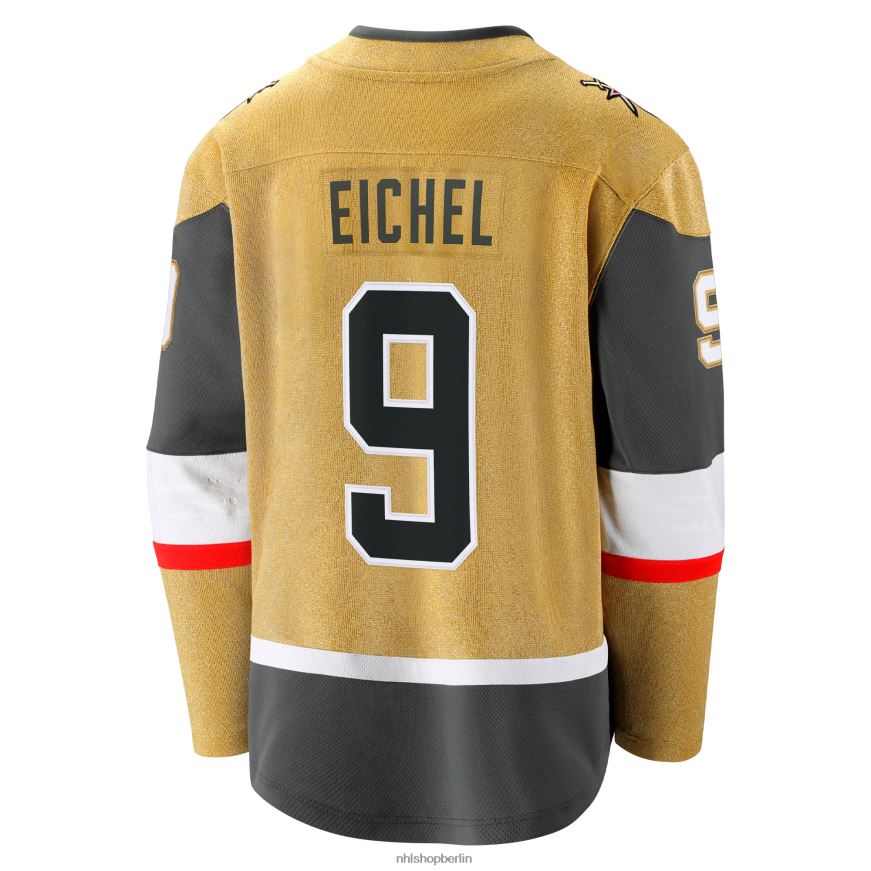 Männer NHL Vegas Golden Knights Jack Eichel Fanatics Branded Gold Alternative Premier Breakaway Player Trikot Kleidung BF680T5