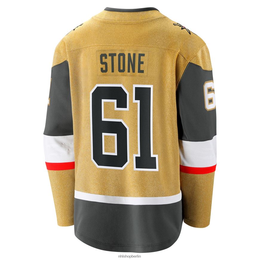 Männer NHL Vegas Golden Knights Mark Stone Fanatics Branded Gold 2020/21 Home Premier Breakaway-Spielertrikot Kleidung BF680T424