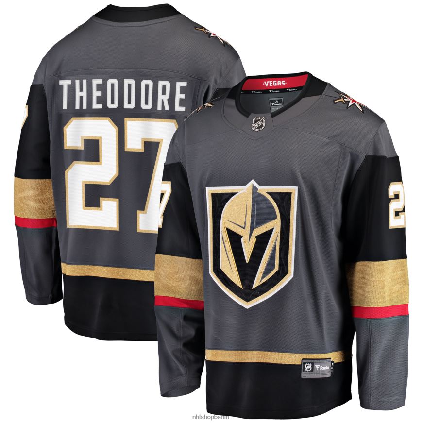 Männer NHL Vegas Golden Knights Shea Theodore Graues alternatives Breakaway-Spielertrikot Kleidung BF680T1728