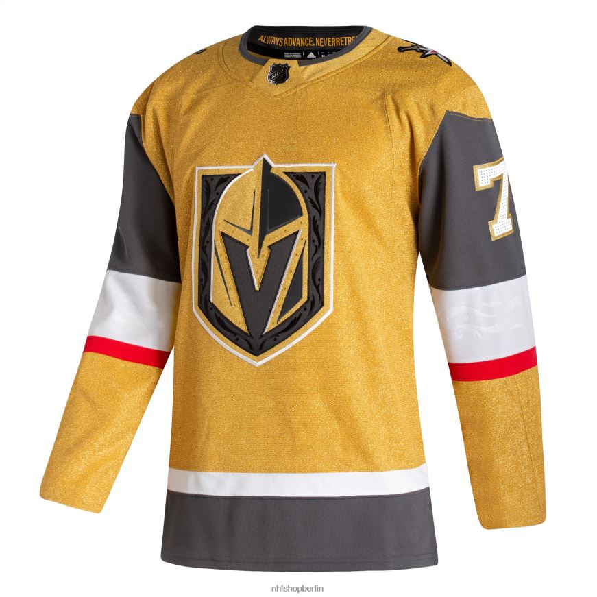 Männer NHL Vegas Golden Knights William Karlsson adidas Gold 2020/21 authentisches Heim-Spielertrikot Kleidung BF680T1455