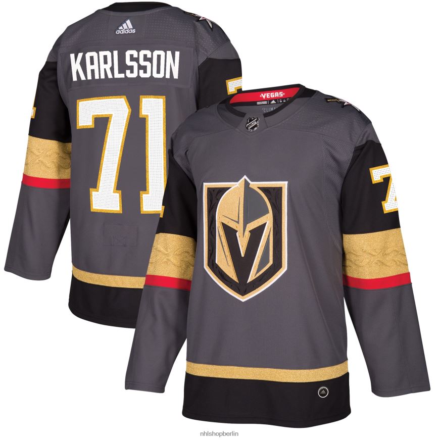 Männer NHL Vegas Golden Knights William Karlsson adidas graues alternatives authentisches Spielertrikot Kleidung BF680T1722