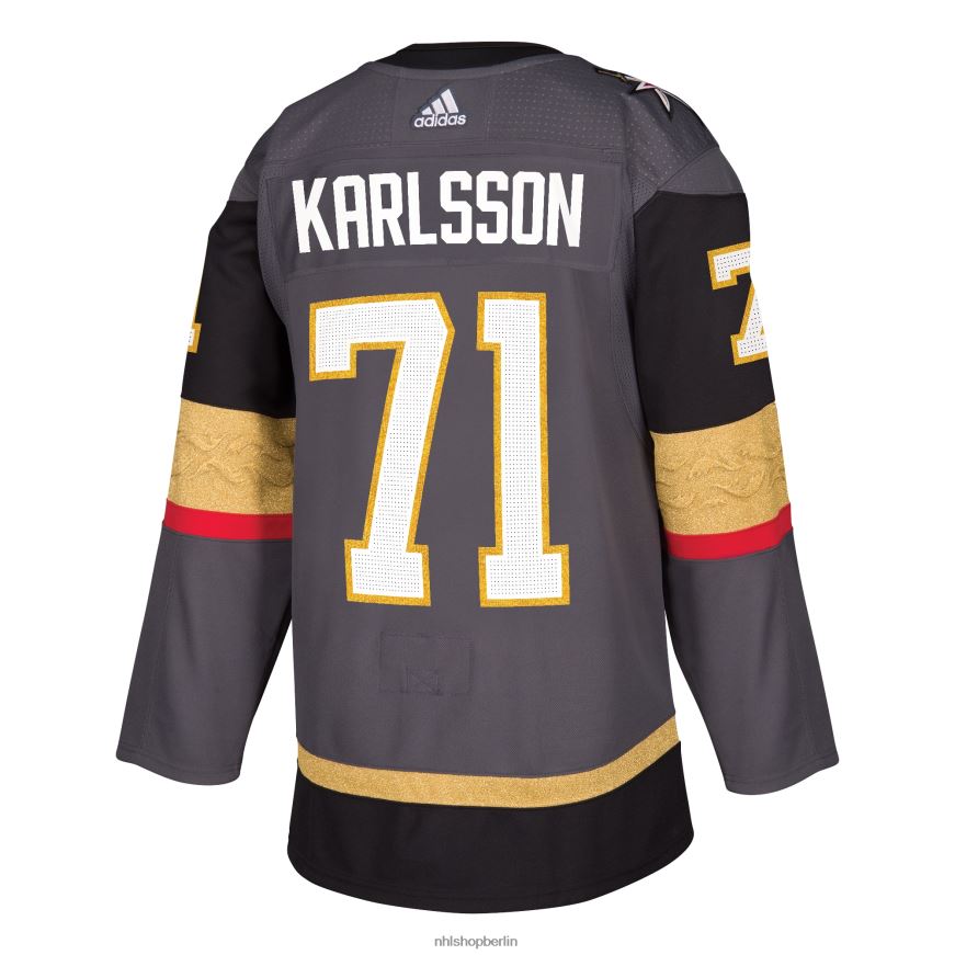 Männer NHL Vegas Golden Knights William Karlsson adidas graues alternatives authentisches Spielertrikot Kleidung BF680T1722