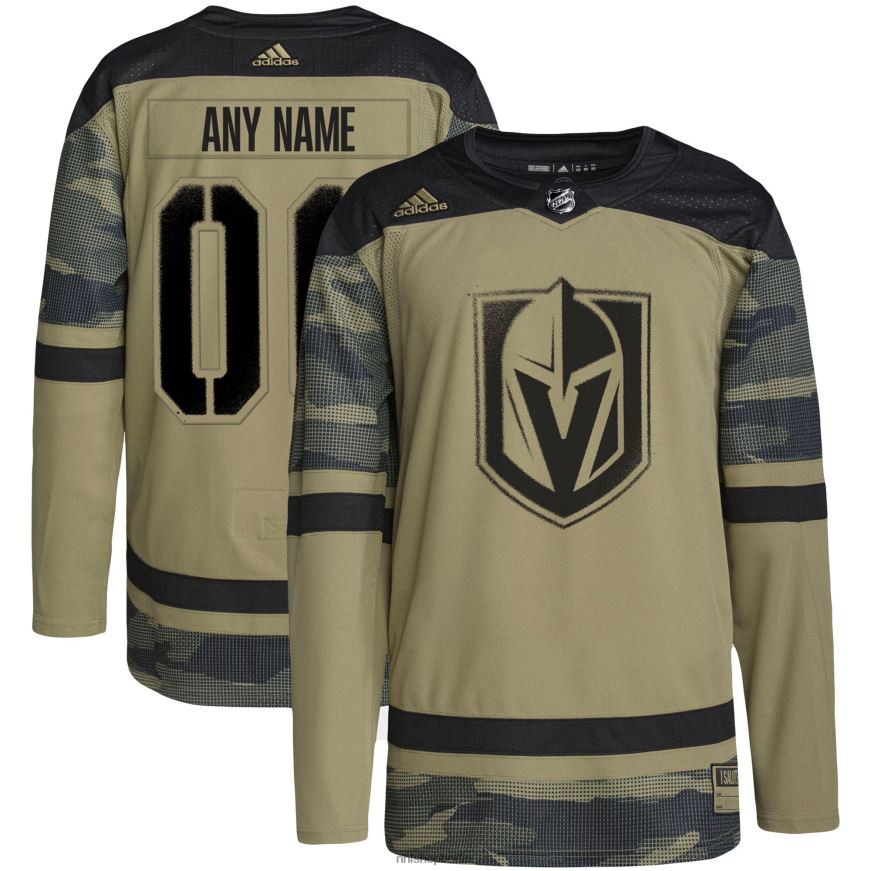 Männer NHL Vegas Golden Knights adidas Camo Military Appreciation Team authentisches individuelles Übungstrikot Kleidung BF680T2272