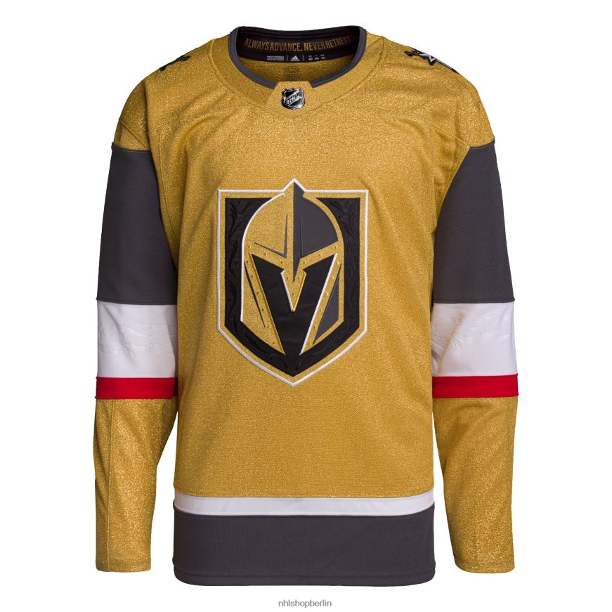 Männer NHL Vegas Golden Knights adidas Gold Home Primegreen authentisches Trikot Kleidung BF680T1566