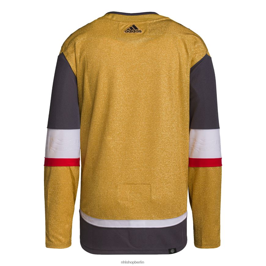 Männer NHL Vegas Golden Knights adidas Gold Home Primegreen authentisches Trikot Kleidung BF680T1566