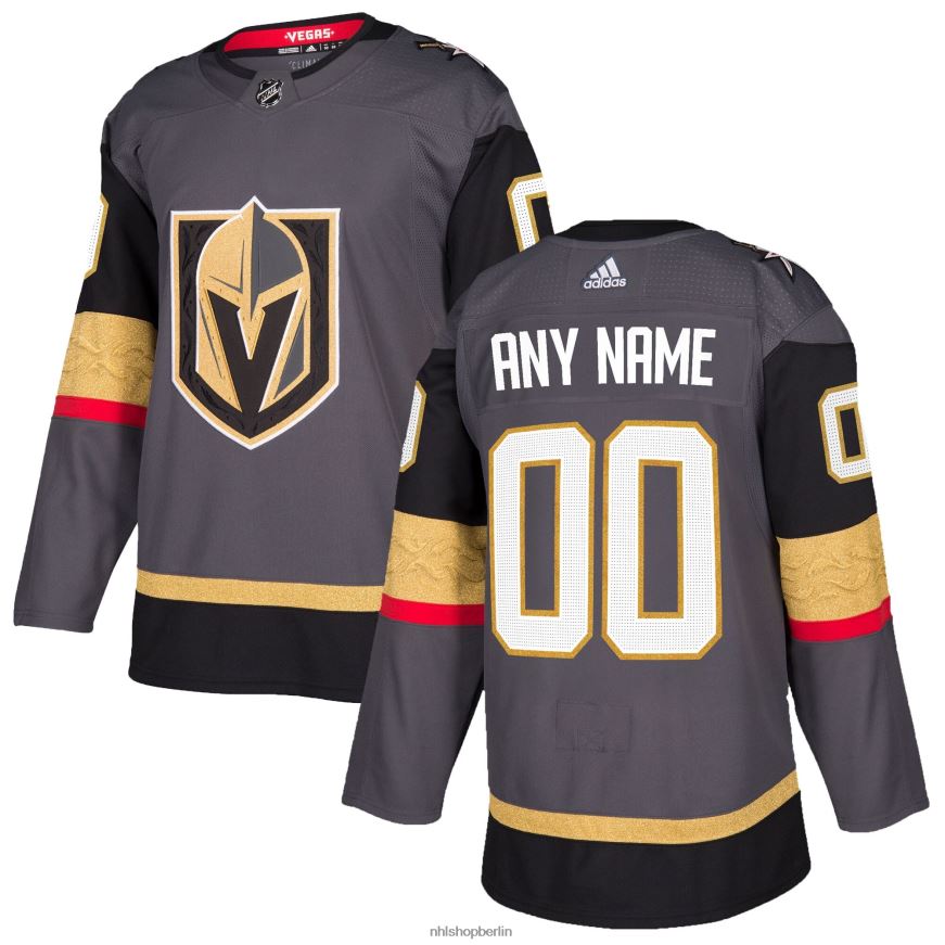 Männer NHL Vegas Golden Knights adidas graues alternatives authentisches individuelles Trikot Kleidung BF680T1375