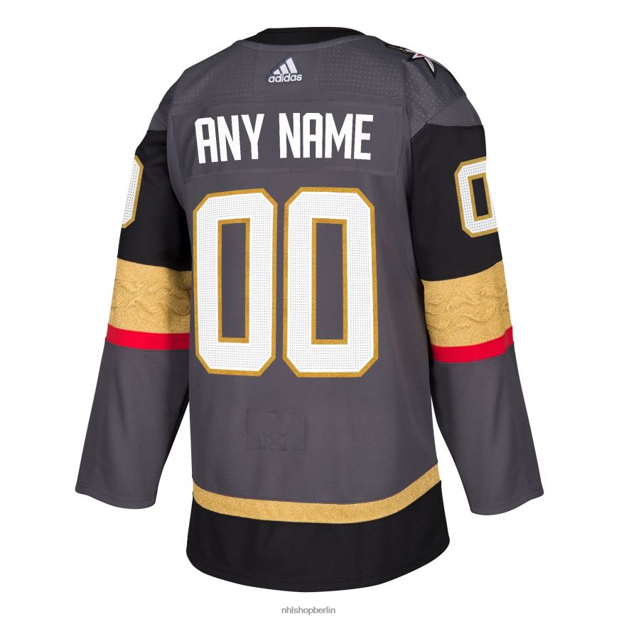 Männer NHL Vegas Golden Knights adidas graues alternatives authentisches individuelles Trikot Kleidung BF680T1375