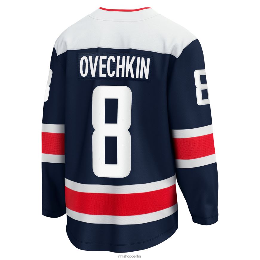 Männer NHL Washington Capitals Alexander Ovechkin Fanatics Branded Navy 2020/21 alternatives Premier Breakaway-Spielertrikot Kleidung BF680T49