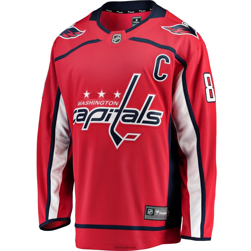 Männer NHL Washington Capitals Alexander Ovechkin Fanatics-gebrandetes rotes Breakaway-Spielertrikot Kleidung BF680T38