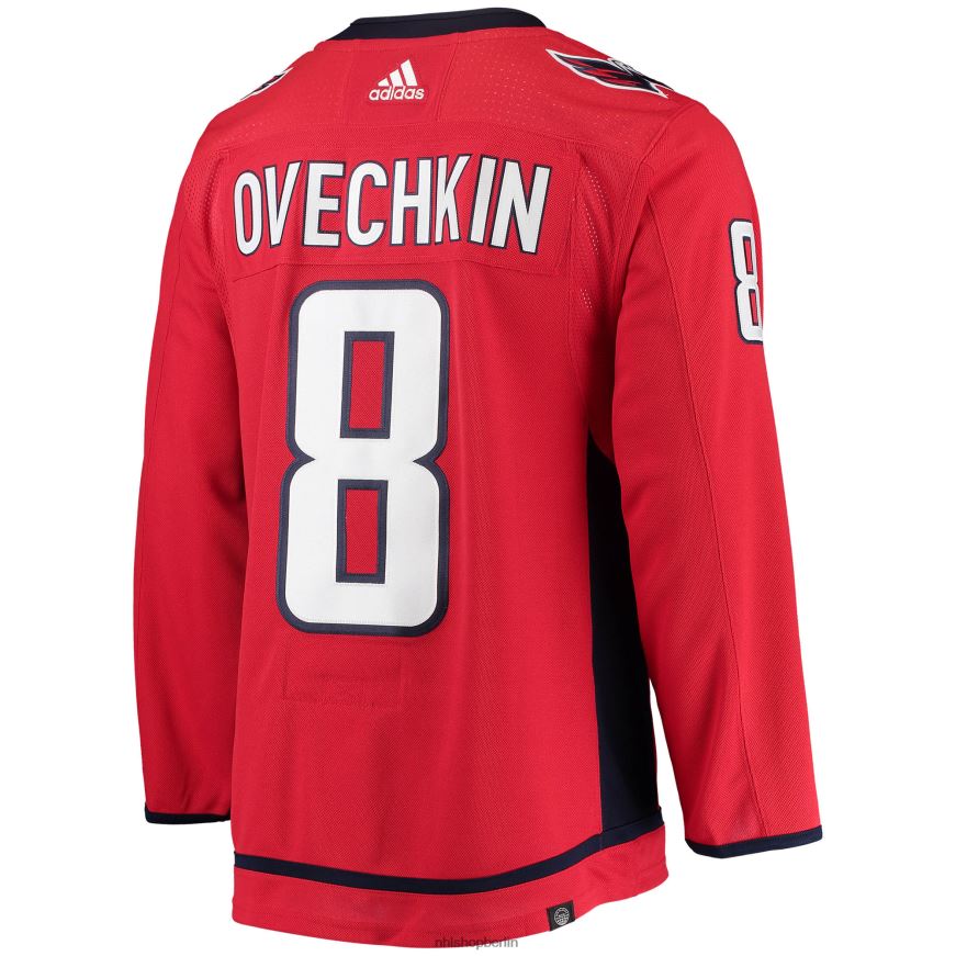 Männer NHL Washington Capitals Alexander Ovechkin adidas Red Home Captain Patch Primegreen Authentisches Profispieler-Trikot Kleidung BF680T250