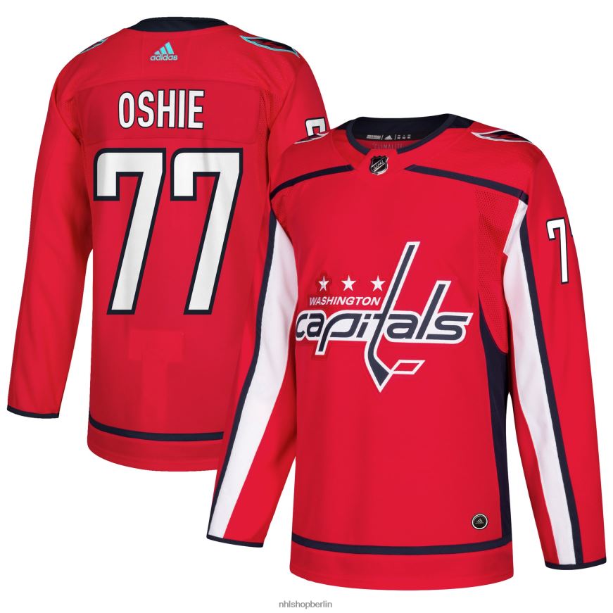 Männer NHL Washington Capitals TJ Oshie adidas rotes authentisches Spielertrikot Kleidung BF680T1999