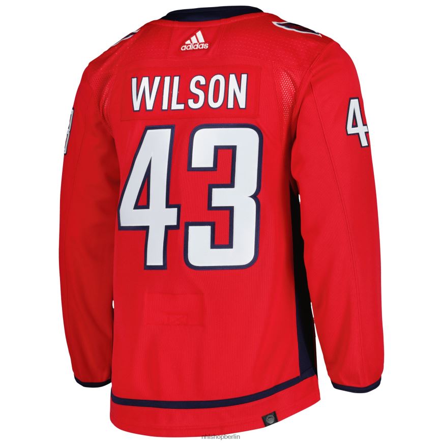 Männer NHL Washington Capitals Tom Wilson adidas Red Home Primegreen Authentisches Pro-Spieler-Trikot Kleidung BF680T2427