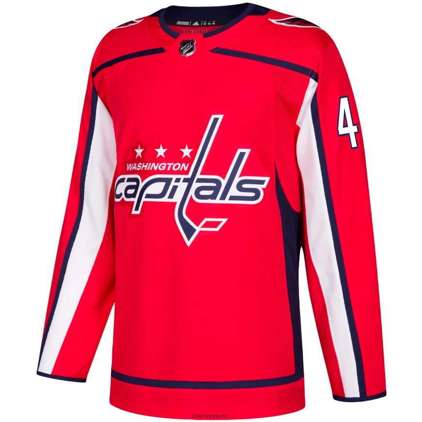 Männer NHL Washington Capitals Tom Wilson adidas rotes authentisches Heimspielertrikot Kleidung BF680T1719