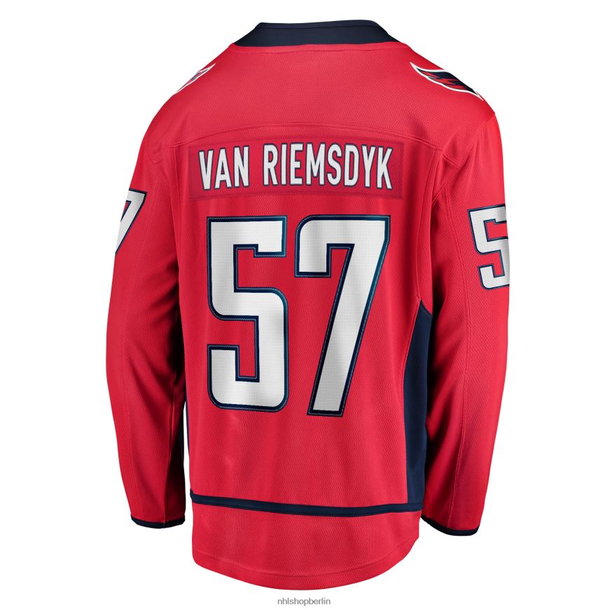 Männer NHL Washington Capitals Trevor van Riemsdyk Fanatics-gebrandetes rotes Breakaway-Heimtrikot Kleidung BF680T2400